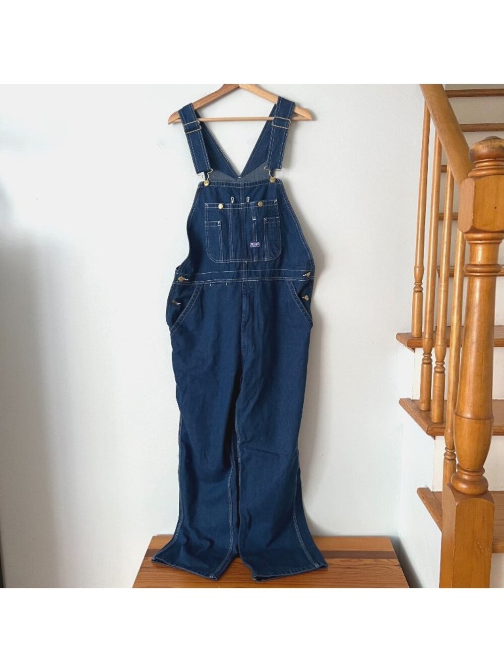 Big Smith Cotton Denim Bib Overalls Workwear Men's Size 36x30